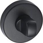 Rosace ronde pour poign�e de porte de wc, acier inoxydable noir mat, 53 mm