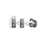 Rosace de s�curit� de serrure 4 points pour porte basculante - viro