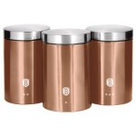 Berlinger haus - rose gold set de 3 botes de cuisine en acier inoxydable robuste, 11 x 17, 8 cm design ...