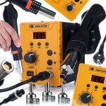 Rosfix station de soudage � air chaud 858d ultra ? 700w, 100?500�c, 120 l / min 3 m�moires, 3 buses, ...