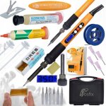 Rosfix ensemble 10 en 1 fer  souder orange rottweiler + valise 253x213x72mm + flux de soudure rma - ...