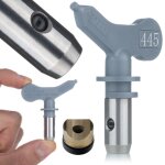 Rosfix set buse de pulv�risation ultraheavy 445 ? jet 20 cm, m�tal nickel� pour enduits, bitume, mastic ...