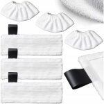 Rosfix set chiffons microfibre 6 pices ? 3 lingettes sol + 3 housses buse lavables, haute qualit compatible ...