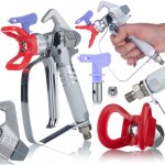 Rosfix set pistolet peinture airless ultraspray ? 3000 psi, buse 517, lance 30 cm, filtre intégré protection ... Rosfix set pistolet peinture airless ultraspray ? 3000 psi, buse 517, lance 30 cm, filtre intégré protection ...