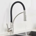Rosmmel - robinet de cuisine, extraible conception moderne mélangeur et pivotant à 360° nickel brossé ... Rosmmel - robinet de cuisine, extraible conception moderne mélangeur et pivotant à 360° nickel brossé ...