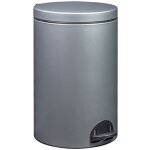 Rossignol - poubelle elora 20l gris m�tal brillant lisse