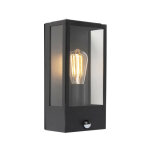 Rotterdam - applique murale avec d�tecteur - 1 lumi�re - h 330 mm - noir - moderne - �clairage ext�rieur ...