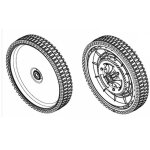 Roue arrire tondeuse mtd 53 spbvhw - 634 - 05029