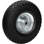 Ecd germany roue de brouette 3. 00 - 4 pu caoutchouc solide - � 260 mm x 85 mm - axe inclus - roue de ...