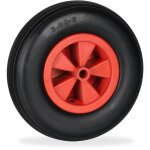 Relaxdays - roue de brouette 3. 50 - 6, pneu en caoutchouc, jante plastique pp, increvable, charge max. ...