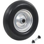 Roue de brouette avec axe pu solide 4. 00 - 8 390 mm vidaxl