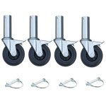 Roues d?�chafaudage - meso - caoutchouc - lot de 4 - 100mm - 75kg