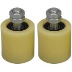 Roue de guidage coulissante 48x50mm nylon acier plat roulement � rouleaux avec vis m12 pour porte �lectrique ...