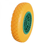 Roue increvable pour brouette 38. 5 x 9 cm - axe 20 mm - linxor