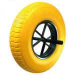 Roue increvable pour brouette 38 x 9 cm - axe 20 mm - axe 20 mm - linxor