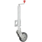 Roue jockey jante metallique de 60 mm pneu en caoutchouc plein capacite de charge de 500 kg