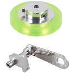 Roue de mesure d'encodeur industriel en polyurthane aluminium 200 mm avec support type 20