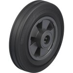 Roue avec pneus en caoutchouc et jante en plastique, diam�tre de 160 mm
