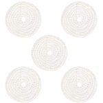 Roue de polissage, 5pcs 4 pouces roue de polissage de polissage blanc coton trait spirale cousue de ...