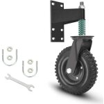 Roue de portail 20 cm pour portail en m�tal capacit� 272 kg ressort rotatif � 360 � absorbe les chocs ...
