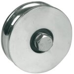 Roue pour portail coulissant �100mm - 1 roulement � billes - gorge �16 - ibfm - 363100