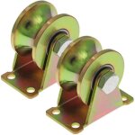 Roues pour portail coulissant 50mm, roues en acier avec rainure en u, roue � rainure en u pour voie invers�e, ...