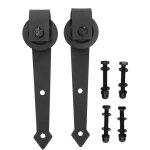 Roues de porte de grange, 2 pi�ces roues suspendues pour porte de grange kit de quincaillerie pour porte ...