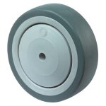 Roue de rechange d. de la roue 80 mm cap. charge 80 kg caoutchouc gris d. d'axe 8 mm longueur du moyeu ...