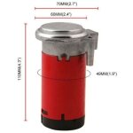 Rouge compresseur d'air 12v kit de pompe air, klaxon lectrique avec tuyau moteur lectromagntique, utilis ...