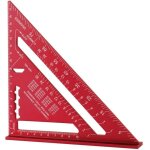 Rouge) rgle triangulaire de haute prcision en alliage d'aluminium de 185mm, rapporteur carr, outil ...