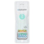 Rouleau de 10 sacs poubelle compostables code s - 6 l - perfect fit - brabantia