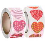Rouleau de 1000 autocollants en forme de c?ur (1 pouce), �tiquettes en forme de c?ur, autocollants pour ...