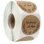 Rouleau d'autocollants pour loisirs cr�atifs 2, 5 cm ? 500 �tiquettes noires ?