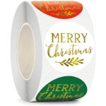 Rouleau d'autocollants de no�l r�utilisables en feuille d'or, �tiquettes en papier pour d�corations, ...