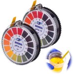 Rouleau de bandelettes de test universel - 2 rouleaux, papier, test avec plage complte (0 - 14), intervalles ...