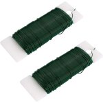 Rouleaux de fil de fleuriste vert fil de pagaie flexible pour bricolage, guirlande de nol, couronnes, ...