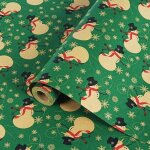 Rouleau de papier cadeau de no�l vert, 17 pouces x 33 pieds, motif flocons de neige, joli papier cadeau ...