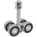 Rouleaux de porte de grange ? roulette de porte pliante, roues de rail robustes, accessoires d'abri de ...