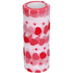 Rouleau de tulle 10 verges motif c?ur rouge ruban diy d�coupe accessoire cr�atif romantique