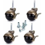 Basetbl - roulettes  billes en bronze, roulettes pour meubles avec douilles, roulettes  billes arrondies ...
