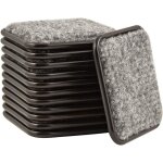 Roulettes carres rutilisables pour meubles, 2 1 / 2 po, pour protger les sols en bois dur, en carrelage ...