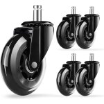 Fitags - roulettes de chaise de bureau pcs, 11x22 mm, charge 250 kg, rotation  360 , silencieuses, ...
