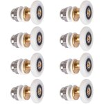 Roulettes douche 25mm, roulette porte coulissante douche roulement pour porte de douche 8 pi�ces