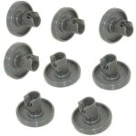 Roulettes lave vaisselle pour panier inf�rieur - compatible avec privileg, faure, aeg, electrolux, zanussi. ...