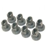 Roulettes pour panier inf�rieur de lave - vaisselle, jeu de 8 roulettes, 25 mm, gris, pour aeg, electrolux ...