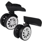 Roulette pivotante en caoutchouc, bagage valise roues pivotantes remplacement 55mm roulettes pour chariot ...