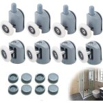 Roulette porte coulissante douche 8 pices roulettes pour porte de douche 23mm galets de porte de douche ...
