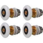 Roulettes de porte de douche (23 mm), roulettes de porte coulissante en laiton, 4 pi�ces pour remplacement ...