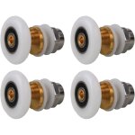 Roulettes de porte de douche (23 mm), roulettes de porte coulissante en laiton, 4 pi�ces pour remplacement ...
