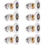 Roulette porte douche, roulettes de porte coulissante cabine de douche porte poulies roue de rechange ...